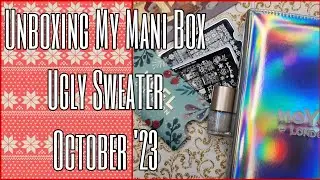 Unboxing My Mani Box Ugly Sweater Beautometry Christmas MoYou London Stamping Plates Nail Art