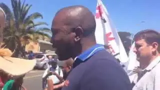 Students are chasing Maimane at uct. #feesmustfall