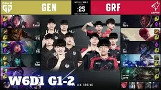 GRF vs GEN   Game 2   Week 6 Day 1 S10 LCK Spring 2020   Griffin vs Gen G G2 W6D1