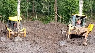 JCB Vs Mud- JCB Operator's Cool Skills