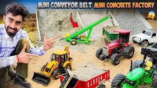I build a mini conveyor Belt for construction material factory using Rc Tractor 🔥DIY Mini City 