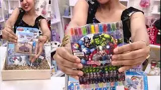 💙 Blue Themed Kids Stationery Hamper | Cartoon Surprise Gift Box by Angroos Minis