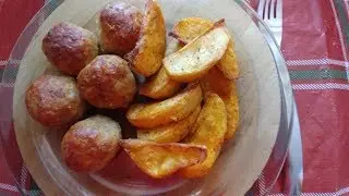Half Fried Half Baked Spiced Potato Wedges Tim Hortons Inspired (fried in a pan & baked in the oven)