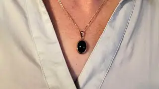 Review for Pepeluali 16 inch handmade 18k rose gold black onyx pendant necklace