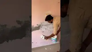 Wall waterproofing treatment Step by Step #homedecor #painting #diy #wallpaint #shorts