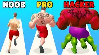 NOOB vs PRO vs HACKER in Muscle Rush