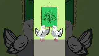 Don't press the red button! #Shorts #Funny #Animation #Cartoon #Aftereffects #Birds #Painting #Cat