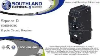 Square D EDB24030, 30 Amp, 480 Volt, 2 Pole Circuit Breaker