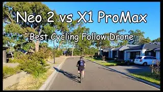 DJI Neo 2 vs HoverAir X1 ProMax Cycling Follow Test