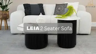 Leia 2 Seater Boucle Fabric Sofa Lounge Coco White