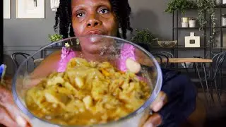 LENTIL CABBAGE SOUP ASMR EATING SOUNDS