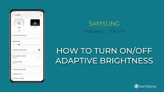 How to Turn On/Off Adaptive brightness - Samsung [Android 11 - One UI 3]