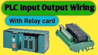 PLC input output wiring with relay card. PLC wiring.