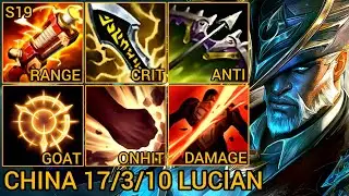 Lucian MVP S Rating 17/3/10 - China Wild Rift New Build & Runes By Tiarty