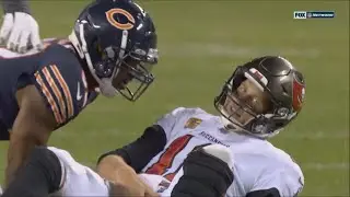 Tom Brady Stares Down Khalil Mack In Disbelief After Sack