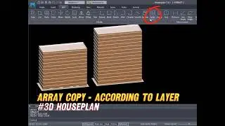 #CAD 3D Houseplan - Array Copy