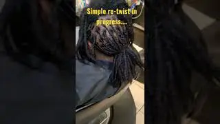 simple locs re-twist. #locs #locstyles #locs4life #subscribe #subscribetomychannel #subscriber #fypシ