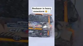 Neubauer in heavy snowstorm at J&auml;nner shakedown #rally #rallye #foryou #fyp