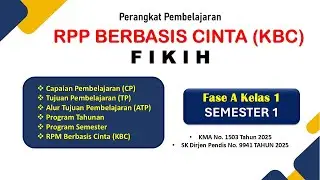 RPP DEEP LEARNING BERBASIS CINTA (KBC) MATA PELAJARAN FIKIH KELAS 1 SEMESTER 1