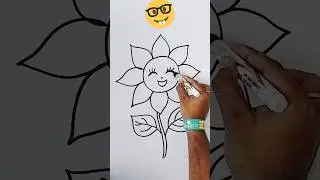 Smiling flower drawing #draw_with_ankan #viralvideo #shortvideo