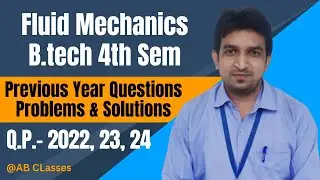 Fluid mechanic previous year questions with solution | fluid mechanics question paper rgpv