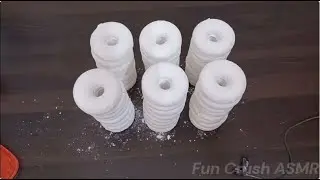 ASMR | Water Crush Gym Chalk Donuts | Sizzling Sounds | No Talking | Oddly Satisfying