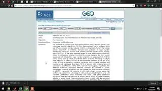 How to download data from Gene Expression Omnibus NCBI