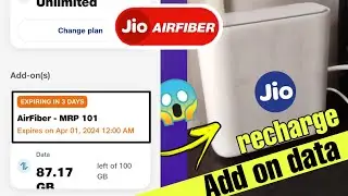 Jio airfiber add on data pack live recharge & speed test full process | Jio airfiber add on data