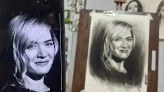 drawing portrait Hollywood actress Kate Winslet