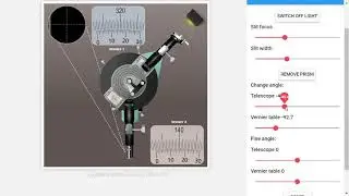 Spectrometer, Refractive Index of the material of a prism Simulator   Optics Virtual Lab   Physical