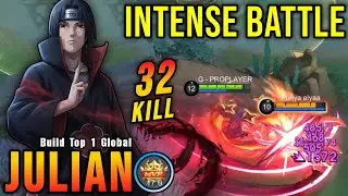 Julian 32 Kills + MANIAC!! Super Intense Battle!! - Build Top 1 Global Julian ~ MLBB