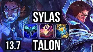 SYLAS vs TALON (MID) | 12/1/5, Legendary, 500+ games | KR Grandmaster | 13.7