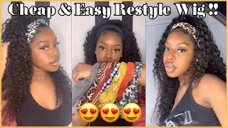 Hair Review: Deep Wave Headband Wig Install!💥 She Restyled To Halfuphalfdown Ft.@UlaHair
