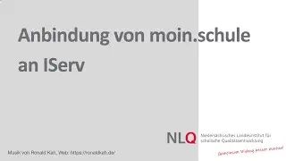 Synchronisation und Anbindung von moin.schule an IServ