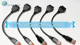 Best Diagnostic 6PIN OBDII Extension Cable for Motorcycle Harley | Autodiag Technology