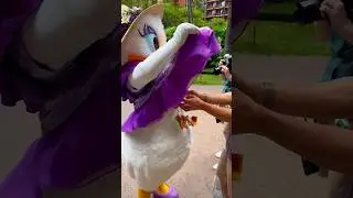 Daisy Duck drops candy from her dress!