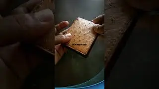 Ostrich& cowleather bifold wallet#riosl #leatherwallet #srilanka