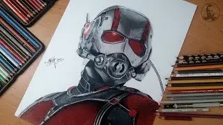 AntMan drawing Marvel realistic - speed drawing - timelapse - speedart