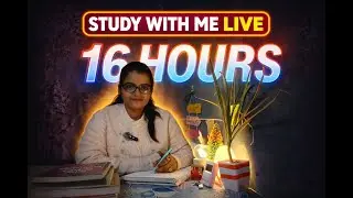 16-HOURS LIVE🔴/ STUDY WITH ME 📚 / POMODORO 180/15 | Silent study | music🎶#studywithme #upsc #neet