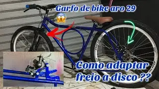 PROJETO MONARK REBAIXADA  (como adaptar freios a disco e garfo de bike aro 29 na monark)  *jhonbike*