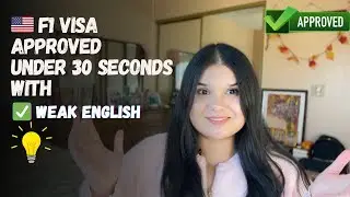 Clear USA F1 Visa Interview with WEAK ENGLISH *DETAIL VIDEO* #f1visainterview #usavisa #studentvisa