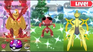 Hunting✨️Shiny Genesect & G-Birds On Raid Hour In #PokemonGo