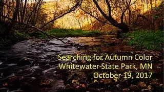 Searching for Autumn Color at Whitewater State Park, MN