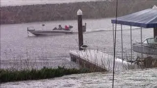 Bass Boats in a Hail Storm
