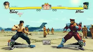 Fei Long vs M.Bison (Hardest) Street Fighter 4.| Epic Battle