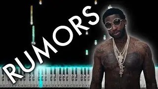 Gucci Mane ft. Lil Durk - Rumors PIANO TUTORIAL | Sheet Music | Instrumental | Karaoke | Chords