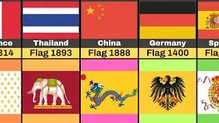 Comparison: Old Flags From Different Countries