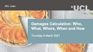 Damages Calculation: Who, What, Where, When and How