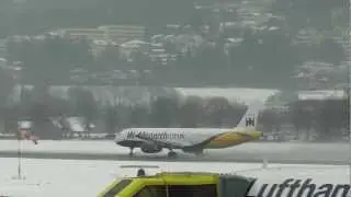 *Winterspotting* Monarch Airlines Airbus A321 [G-OJEG] starting in Innsbruck