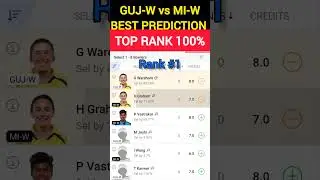 TEAM RANK 1 GUJ-W vs MI-W | Best prediction team | grand league winning tips #shorts